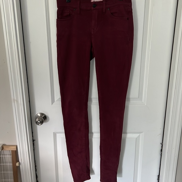 MADEWELL SKINNY SKINNY - SIZE 27- MAROON JEANS -VGUC - Picture 3 of 8